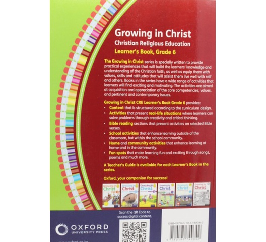 GROWING IN CHRIST CRE – GRADE 6