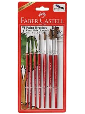 FABER CASTELL SET OF ROUND BRUSHES (0,2,4,6) – PONY HAIR