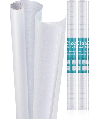 CLEAR PLASTIC BOOK COVERS – 4 SHEETS