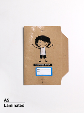 A5 LAMINATED BROWN BOOK COVER – READY MADE